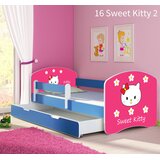  Dječji krevet ACMA s motivom, bočna plava + ladica 160x80 cm 16 Sweet Kitty 2 | shoptok.hr