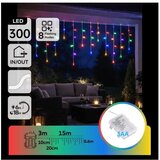 Aigostar led spoljašnja novogodišnja girlanda 300 led / 8 funkcija, napajanje 3xAA, 18 x 0,6 m, IP44, višebojna Cene