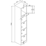 Hanah home ormarić za skladištenje Js1016 light grei | ePonuda.com