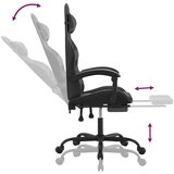  Igraća stolica od umjetne kože s osloncem za noge Crna i siva | shoptok.hr