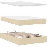 vidaXL Otomanski okvir kreveta s madraca krem 120x200cm od tkanine | shoptok.hr