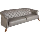 Angel Cerdá Chester kavč s 3 sedeži iz sivega usnja, (21327925) Cene