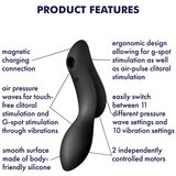 Satisfyer Vibrator Curvy Trinity 2 črn | Shoptok.si