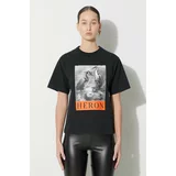 Heron Preston Pamučna majica SS Tee za žene, boja: crna, HWAA032C99JER0031010