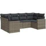  6-dijelni set vrtnih sofa od poliratana s jastucima sivi | shoptok.hr