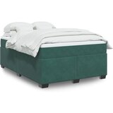 vidaXL Box spring postelja z vzmetnico temno zelena 160x200 cm žamet Cene