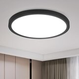 Nettlife LED stropna svetilka, ravna stropna svetilka Ø22cm, kopalniška svetilka, hladno bela, spalnica, črna, 15W IP44, (22111124) | Shoptok.si