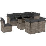  The Living Store Vrtna sedežna garnitura 9-delna z blazinami siv poli ratan - Vrtna Sedežna Garniture, (21459376) | Shoptok.si