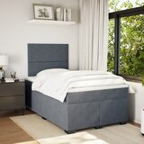  Krevet box spring s madracem tamnosivi 120 x 190 cm baršun | shoptok.hr