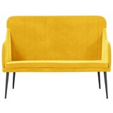  Klupa žuta 110 x 76 x 80 cm baršunasta - Žuta | shoptok.hr