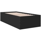  The Living Store Posteljni okvir črn 75x190 cm inženirski les - Posteljni Okvir, (21525177) | Shoptok.si