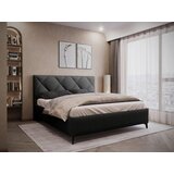 Boxxx OBLAZINJENA POSTELJA 140 cm x 200 cm , tekstil črna | Shoptok.si