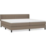  Krevet s oprugama i madracem smeđesivi 200x200 cm od tkanine | shoptok.hr