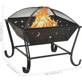 Posuda za vatru sa žaračem 62 cm XXL čelična | shoptok.hr