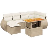 vidaXL 7-dijelni set vrtnih sofa od poliratana s jastucima bež | shoptok.hr