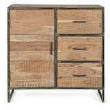 BIZZOTTO Komoda iz masivne akacije v naravni barvi 90x90x40 cm Elmer – | Shoptok.si