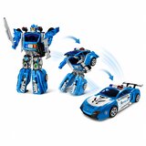  Avtomobilski robot 2v1 policijski avto izstreljevalec majhni roboti luči zvoki | Shoptok.si