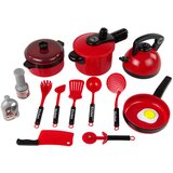  Dječji set crvenih lonaca za igru + pribor | shoptok.hr