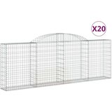  Obokana gabionska košara 20 kos 300x30x100/120cm cinkano železo, (20757770) | Shoptok.si