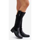 Boto PE2 Women's Warm Knee-High Boots With Zipper Black Ivasira | ePonuda.com