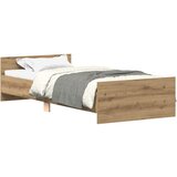 Maison Chic Posteljni okvir - Enojna postelja - Postelja za odrasle brez vzmetnice artisian hrast 90x200 cm-J6828, (21766692) Cene