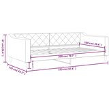  Dnevni krevet krem 100 x 200 cm od tkanine | shoptok.hr
