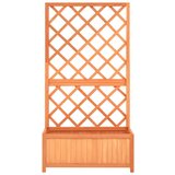 Maison Chic Vrtno cvetlično korito - Cvetlični Lonec z mrežo rjavo 70x30x135 cm les jelke, (21789114) Cene