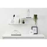 Mömax stenska polica gerundet, kaljeno steklo, bela, 60 cm | Shoptok.si
