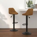  Barski stolčki 2 kosa rjav žamet, (20817328)