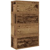  Stalak za CD-ove 4 kom. Staro drvo 40 x 17 x 17 cm | shoptok.hr