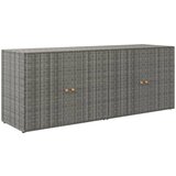 vidaXL Vrtna omara za shranjevanje siva 198x55,5x80 cm poli ratan, (20705287) Cene