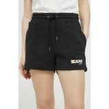 Karl Kani Kratke hlače za žene, boja: crna, s tiskom, visoki struk