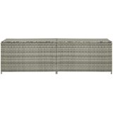 Vrtna kutija za pohranu od poliratana 200 x 50 x 60 cm siva | shoptok.hr