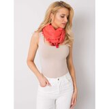 Fashion Hunters Women's coral scarf with fringes | Shoptok.si