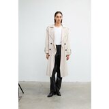 VATKALI Belted double-breasted buttoned trench coat Cene