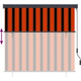 vidaXL Zunanja Rolfa Črtasto oranžna in bela 180 x 250 cm blago | Shoptok.si