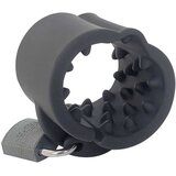 Brutus Cruncher Silicone Lockable Spiked Ball Stretcher Black Cene