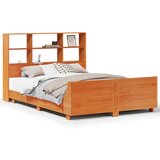 Maison Chic Posteljni okvir - Dvoposteljna postelja - Zakonska postelja brez vzmetnice voščeno rjav 160x200 cm borovina-J4696, (21770104) | Shoptok.si