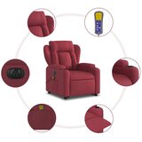  Električni masažni naslonjač na podizanje od tkanine boja vina | shoptok.hr