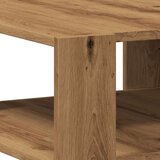vidaXL Klubska mizica artisan hrast 58x58x40 cm inženirski les | Shoptok.si