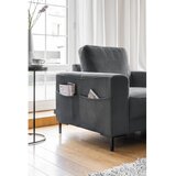 Miuform Tamno siva fotelja od samta Lofty Lilly – | shoptok.hr