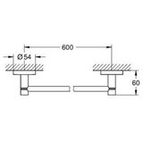 Grohe držalo za brisače 600mm Essentials 40366001 | Shoptok.si