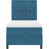  LED Box Spring Postelja Temno modra 90 x 190 cm blago, (5000126404) | Shoptok.si
