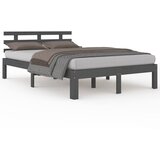  Okvir za krevet od masivne borovine sivi 200 x 200 cm | shoptok.hr