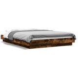Furnova Posteljni okvir dimljeni hrast 135x190 cm inženirski les, (21936171) | Shoptok.si