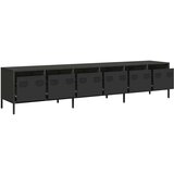 vidaXL TV omarica črna 202x39x43,5 cm hladno valjano jeklo | Shoptok.si