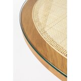 White Label Steklena okrogla mizica v naravni barvi ø 70 cm Haru – | Shoptok.si