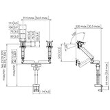 Vogels MOMO4237B,nosač za ekrane do 43" sa pomakom 180° i nagib -20°/+105°,10kg | shoptok.hr