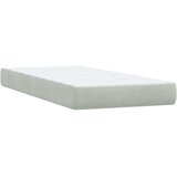  Box Spring krevet s madracem svijetlo sivi 80x210 cm baršun | shoptok.hr