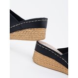 GOODIN Black women's wedge flip-flops | shoptok.hr